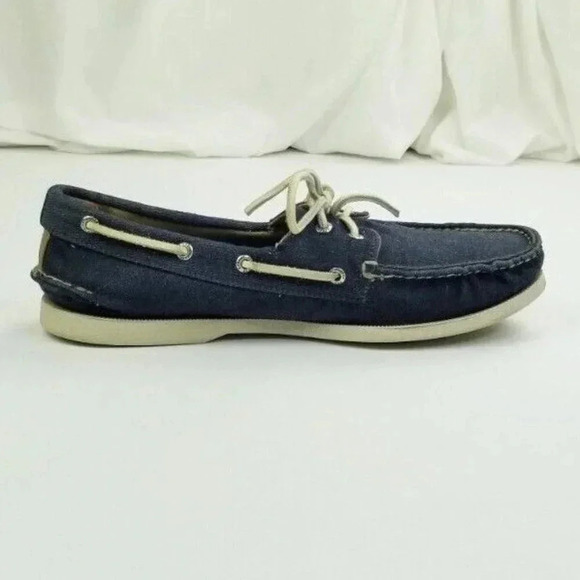 Sperry Top-Sider 11M Men\'s Blue Denim Sailboat & Embossed Heel Logo Boat Shoes main image 7